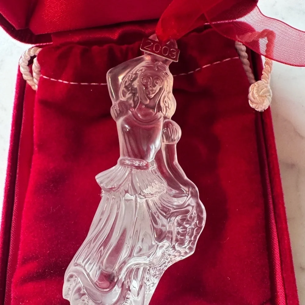 Waterford Crystal Holiday Ornament Box - Red and Gold